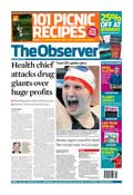 Observer Front Page, Sunday 17 JUly 2008