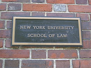 NYU Law plaque