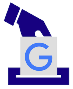 Google vote image, elements via https://pixabay.com/en/ballot-election-vote-1294935/ and https://www.google.ie/intl/en/press/images.html