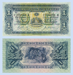 Australian £1 banknote, via the RBA website