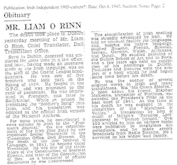 Obit for Liam O Rinn small