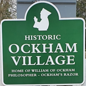 Ockham Village sign, thanks to Steven Elliott QC