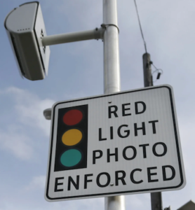 Red light sign in Florida