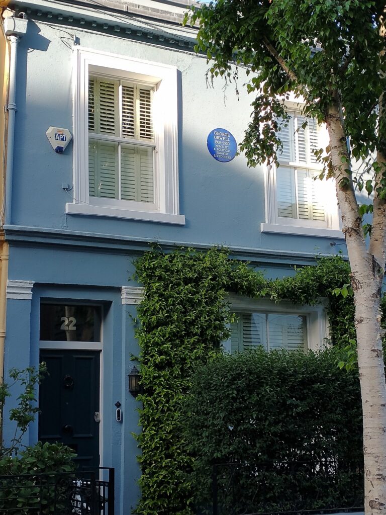 Amazon Ring doorbell outside Orwell's house