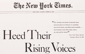 Heed their rising voices (NYT v Sullivan advert) (element)