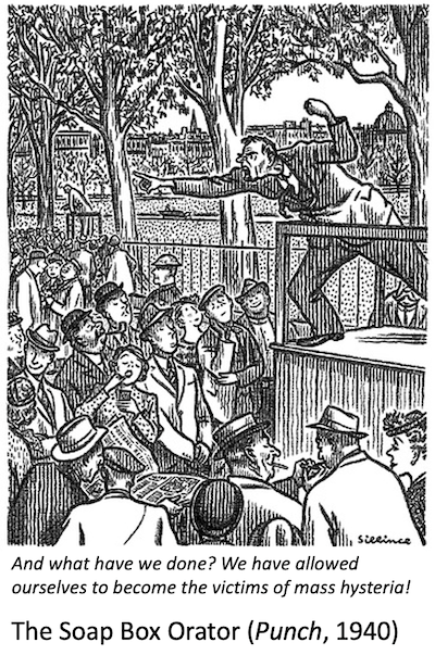 Soap Box Orator, Punch, 1940